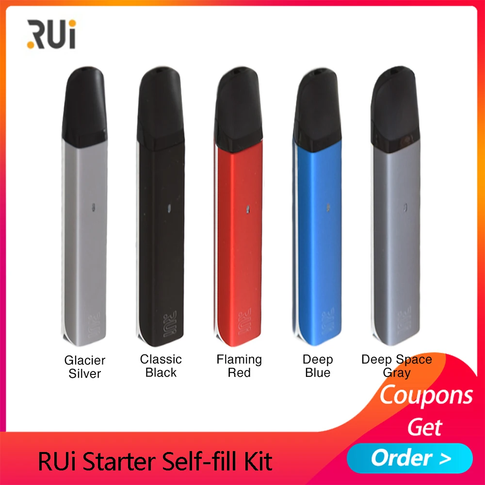 Вейп-комплект электронной сигареты RUi Starter Self-fill pod kit 350 мАч встроенный