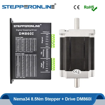 

1 Axis Stepper CNC Kit Nema 34 8.5Nm(1204oz.in) 114mm + Digital Stepper Driver 2.4-7.2A 20-80VDC DM860I for CNC Milling Machine