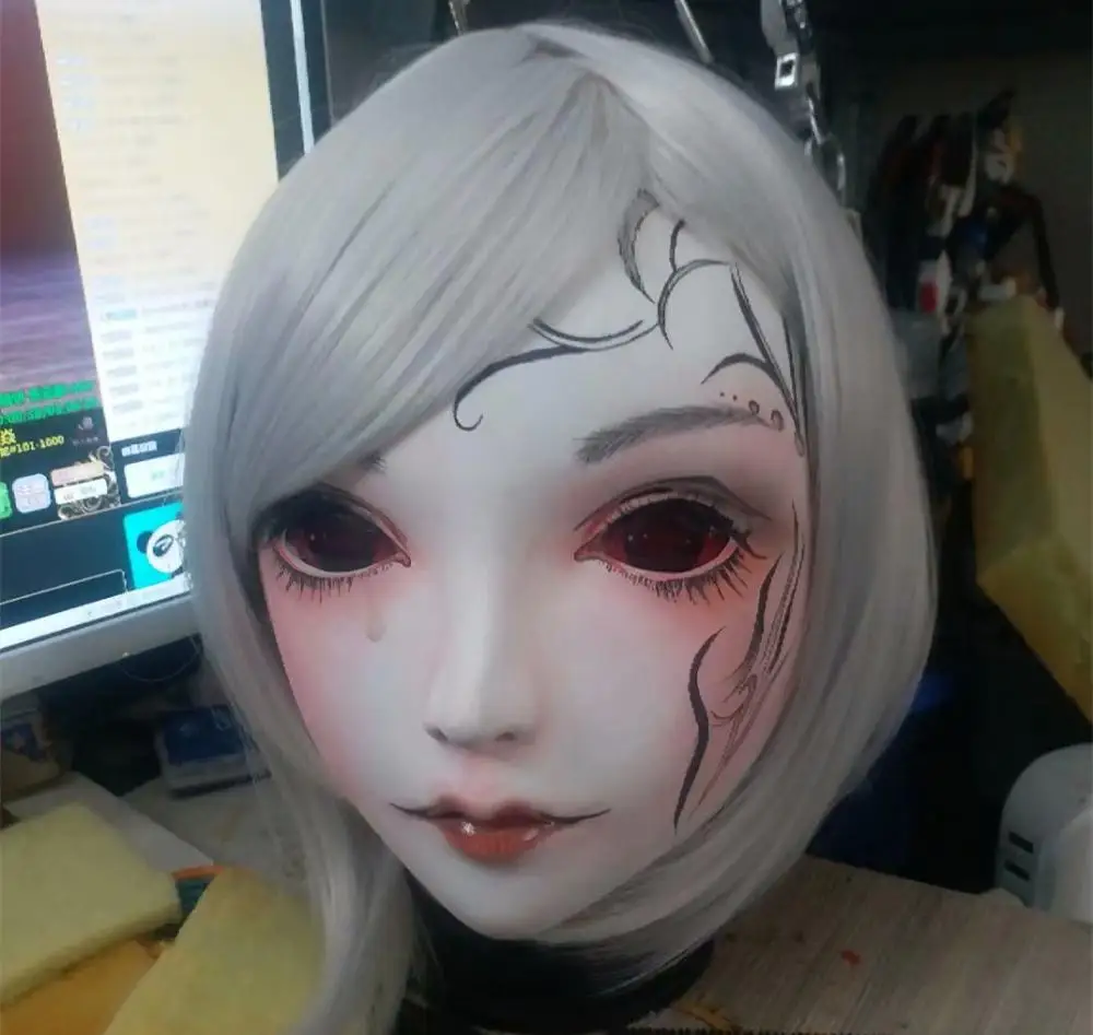 type 2 NEW-25) BJD Кигуруми для транссексуалов, Красота макияж Косплэй силиконовая маска Аниме Kigurumi маски резиновые секс куклы - Цвет: type 2
