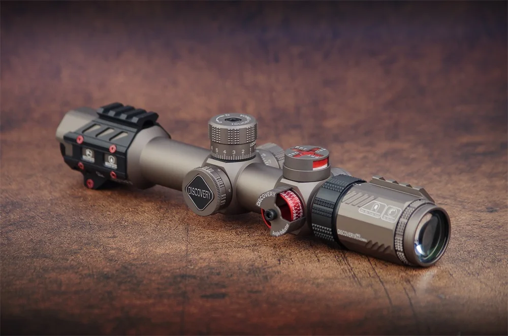 Discovery .338 Riflescopes Táticos Curtos wg 1.26x24 Strass Iluminado com Tubo de 30 mm em Cor Marrom Lunetas Riflescopes 13 High Quality Esporte e Lazer