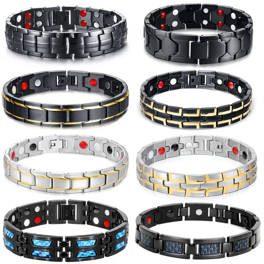 

MenHealth Magnetic Stainless Steel Bracelet Drop Shipping