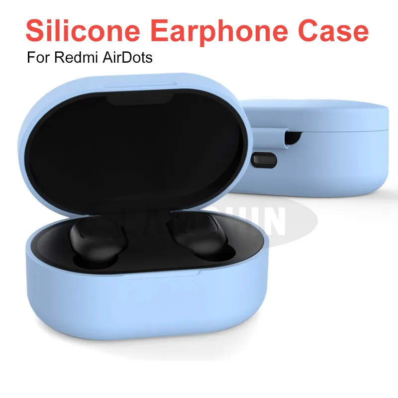 

Protective Cover Earphone Accessories for Xiaomi Redmi Airdots TWS Bluetooth Earphone Silicone Earphone Case for Redmi Airdots