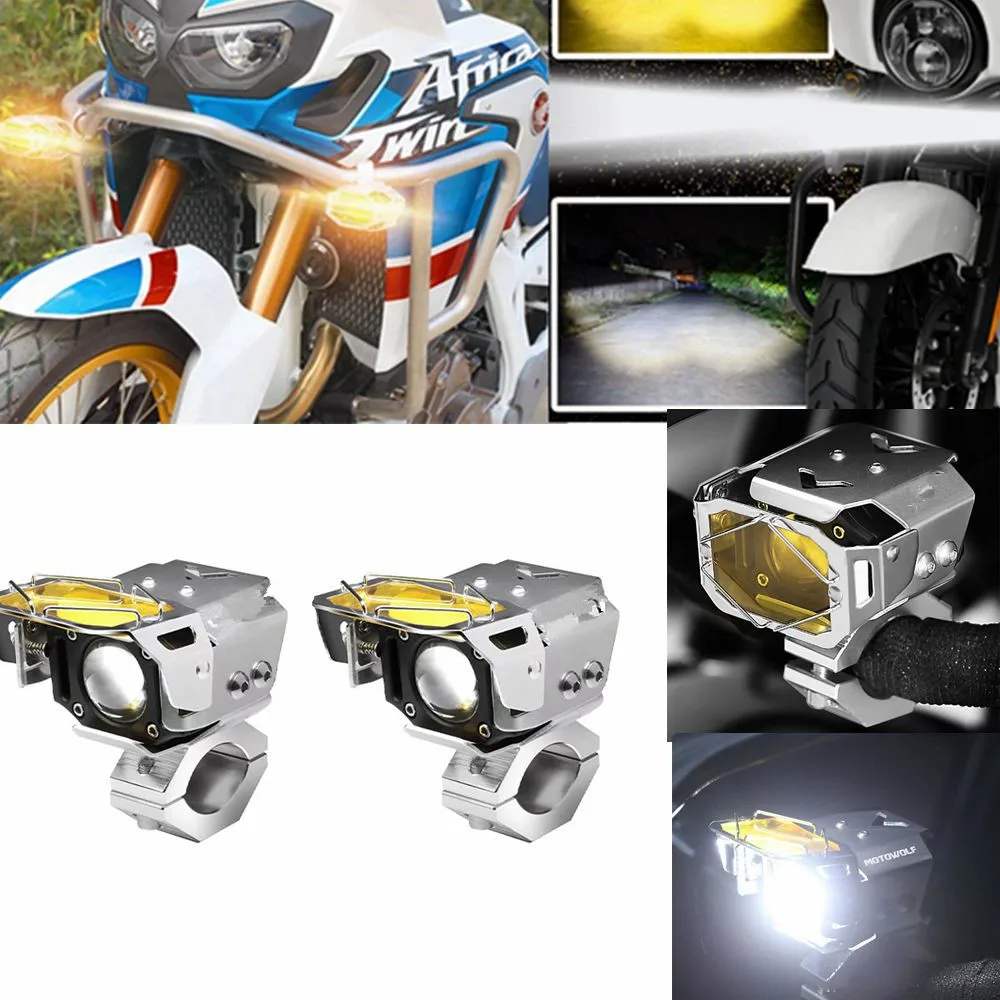 Universal Motorcycle LED Light 12V Auxiliary Lamp Driving headlight DRL