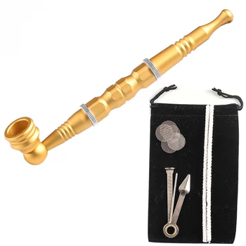 

3-in-1 Bowl Multi-purpose Metal Smoking Pipe Smoke Pipes For Smoking Tobacco Cigarette Holder Women's Slim Cigarette Filter
