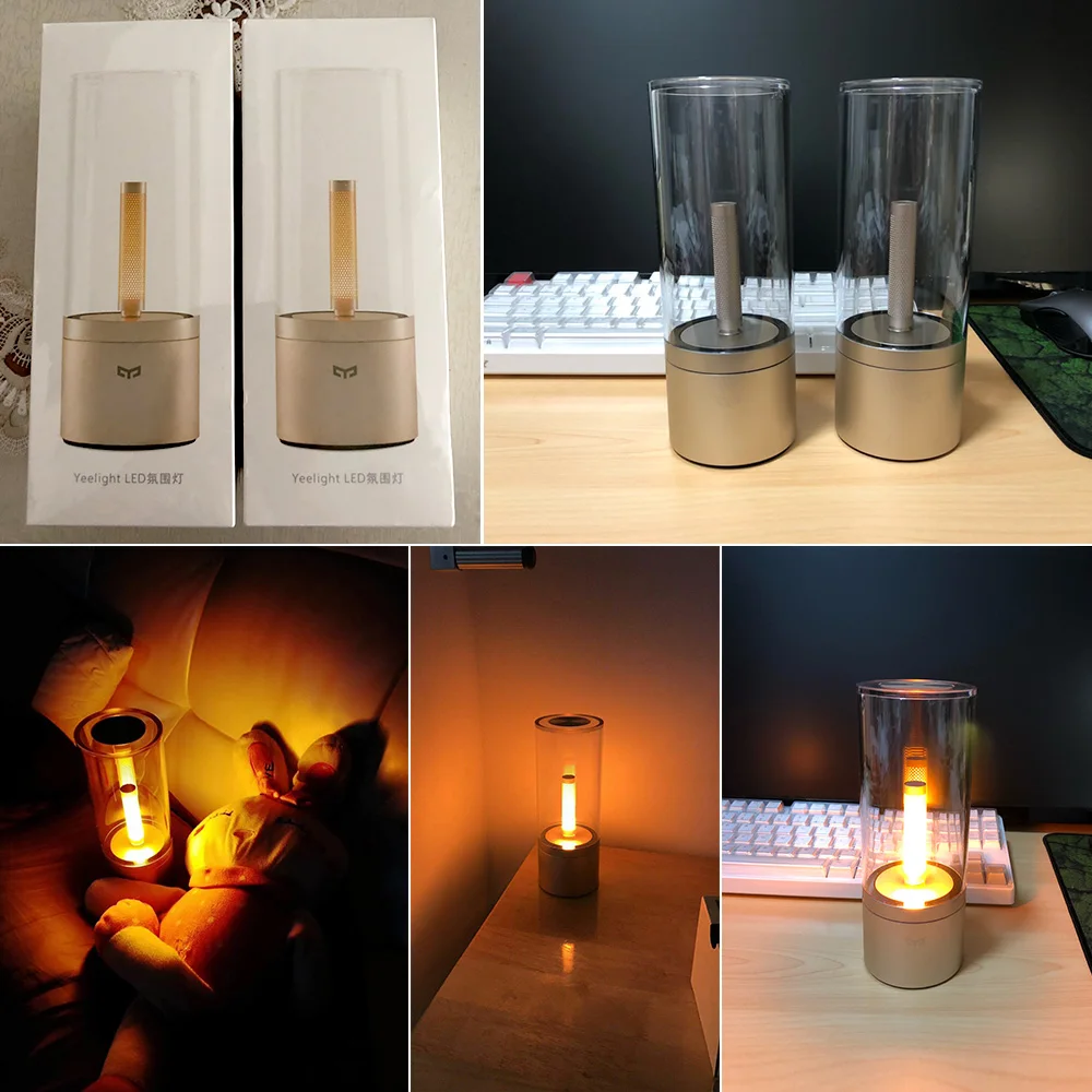 Yeelight умная свеча светодиодный USB лампа приложение управление перезаряжаемый портативный чтение атмосфера спальни лампа для Xiaomi mijia