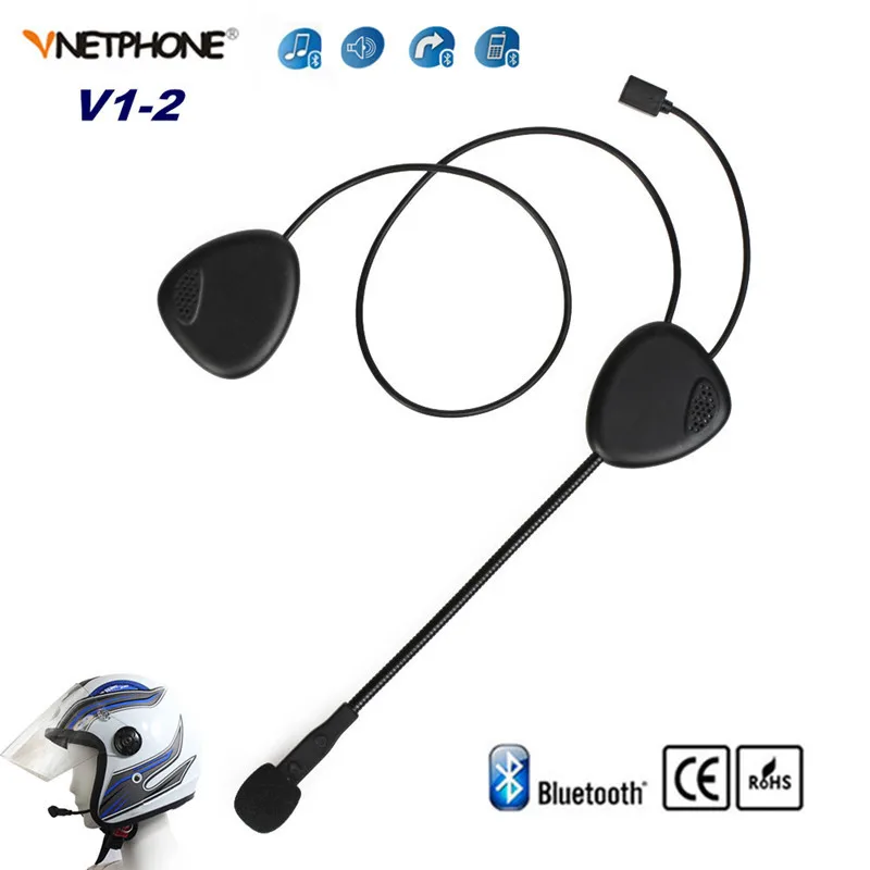 Новинка гарнитура Ventphone V1 2 Bluetooth для мотоциклетного шлема с бинауральными
