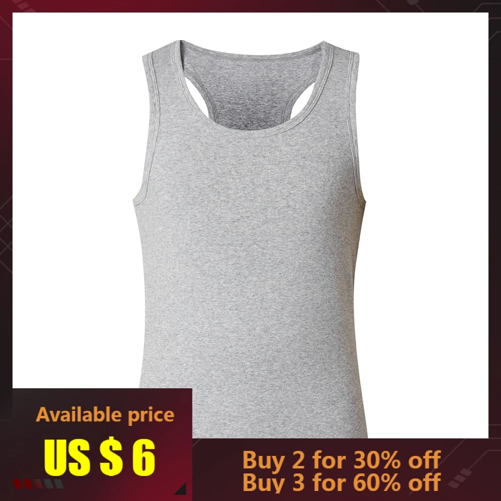 

Metersbonwe Men's Basic Tees Summer Soft Vest Men Short Sleeve Cotton Flexible Vest Slim Basic Casual Tee