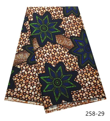 Новое поступление Анкара африканская печатная восковая ткань полиэстер новая ткань Высокое качество шитье для вечернего платья 258 - Цвет: 258-29