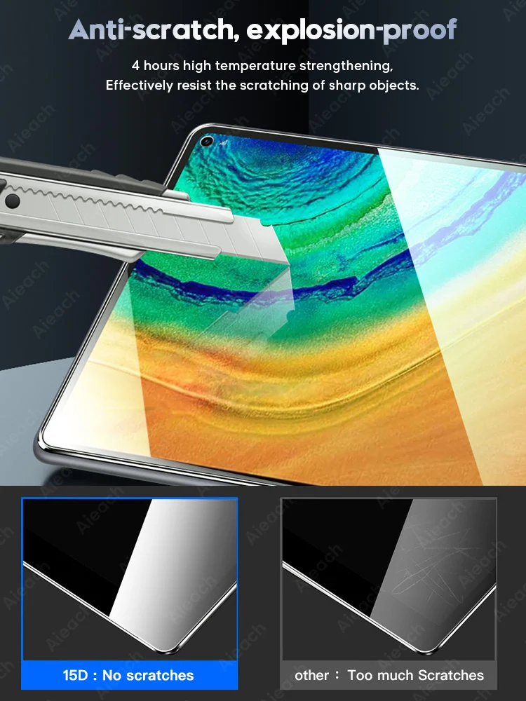 Изогнутая Защитная стеклянная пленка 15D для Huawei MatePad Pro 5G 10 8 Защита экрана 4 T8 0