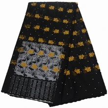 Лучшая африканская кружевная ткань нигерийская Французская ткань Высококачественная африканская французская Тюлевая кружевная ткань для платья с камнями Новинка