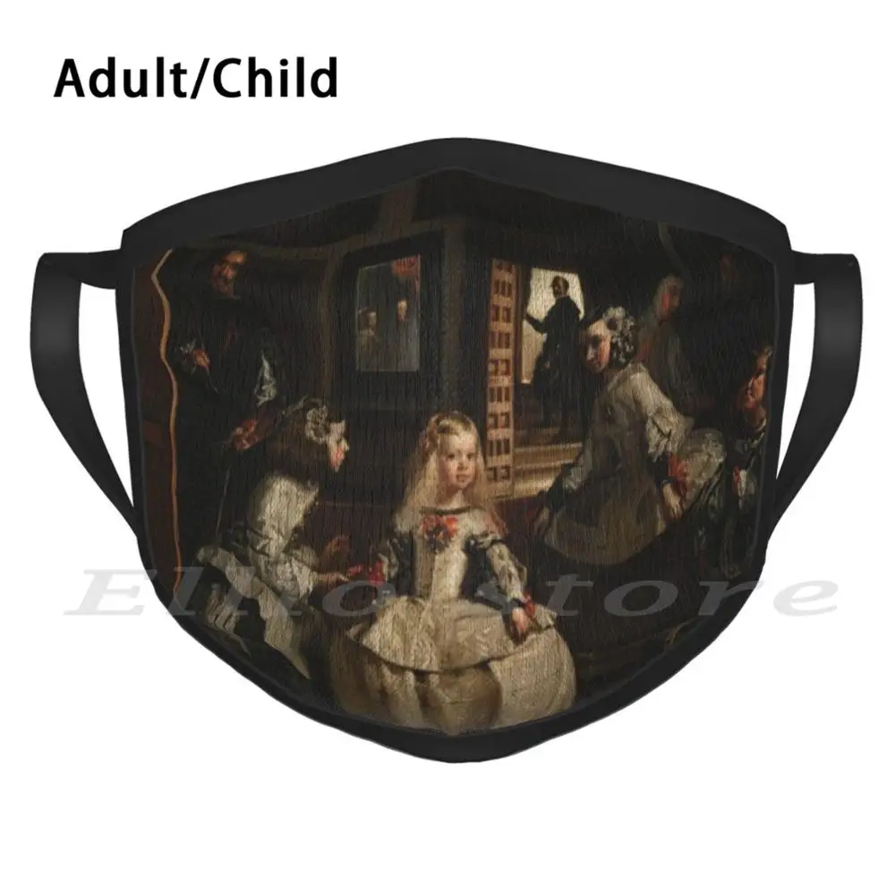 Las Meninas , Diego Velazez, Meninas, Diego, Velazez Divertente Stampa Riutilizzabile 2383 Sciarpa Maschera Per Il Viso Las Meninas Diego