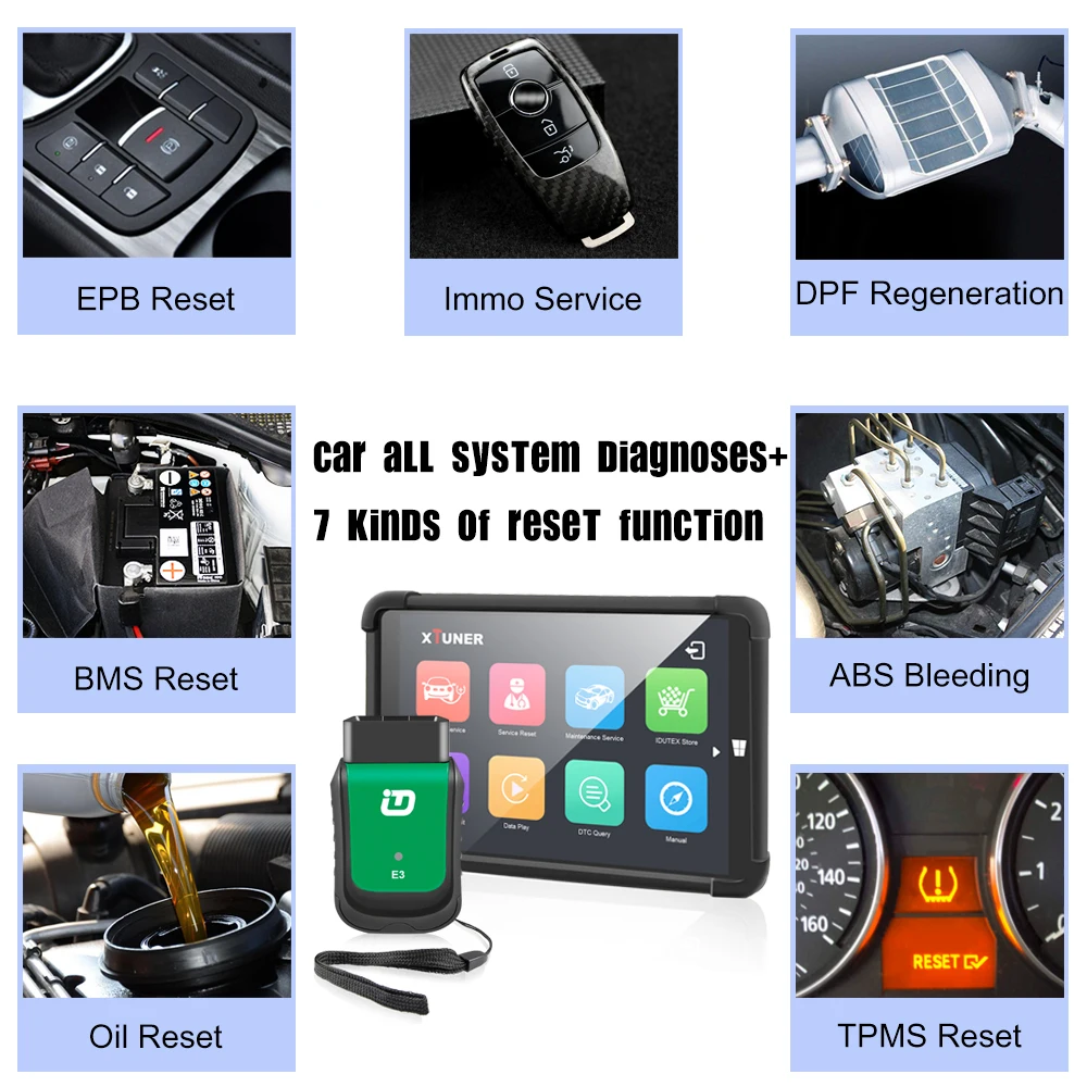 2020 OBD 2 xтюнер E3 V9.5 планшет Wifi OBD2 автомобильный диагностический сканер + 8
