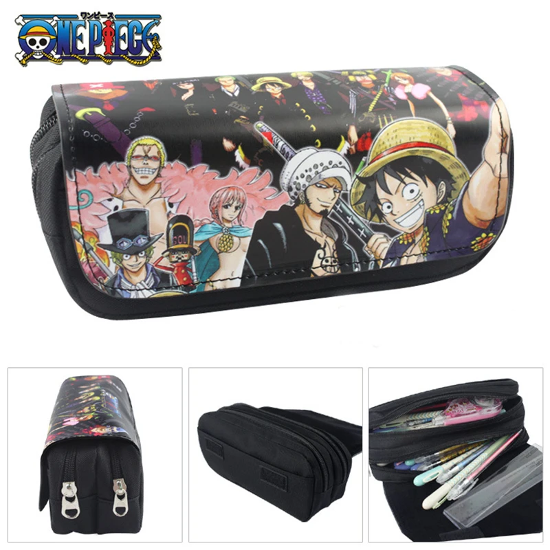 Чехол для карандашей Luffy аниме цельный чехол держатель ручек школьников сумка на
