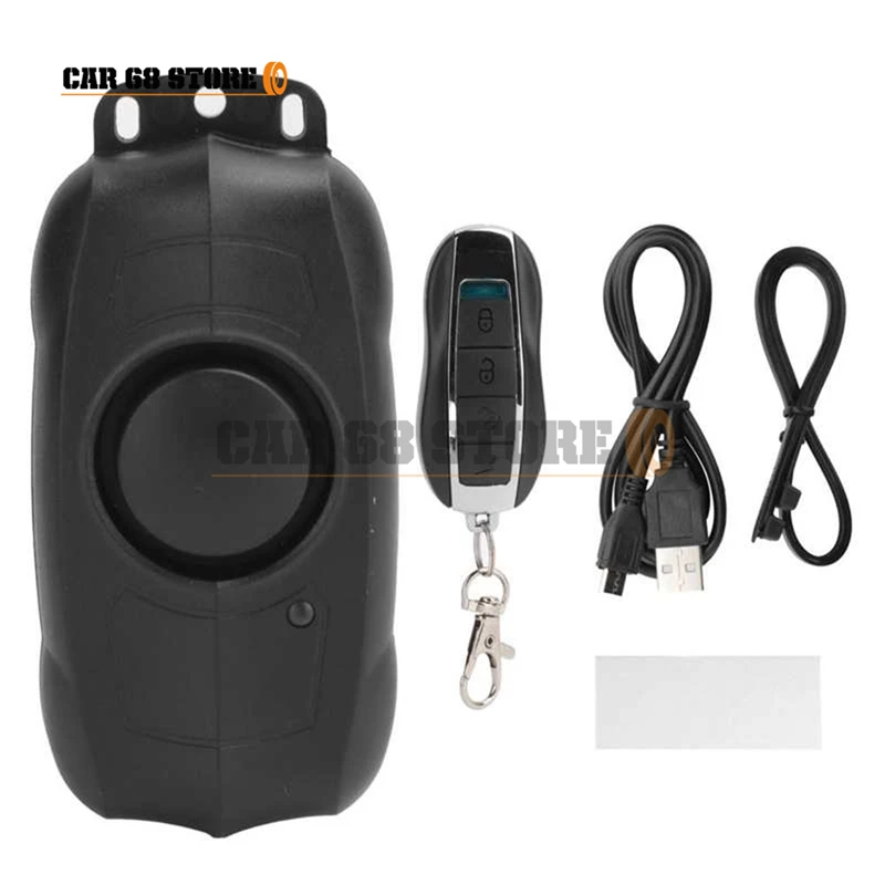 1 Set USB Wireless Anti-Theft Motorcycle Bike Vibration Alarm Electric Garage Alarm System Security Home Anti-Theft Great