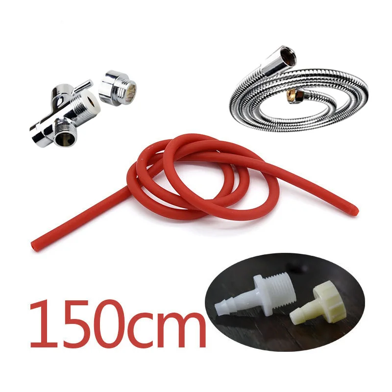 FX-121C-150redset2 Wetips силиконовая клизма насадка для мытья клизма для очистки прямой кишки душ мягкий душ анус Анальный Душ биде клизма шланг для биде гигиенический душ - Цвет: FX-121C-150redset2