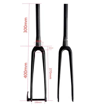 

2020 new barrel shaft / quick release full carbon fiber 1-1 / 2 inch bicycle cone disc front fork 700cc-28mm carbon fiber front