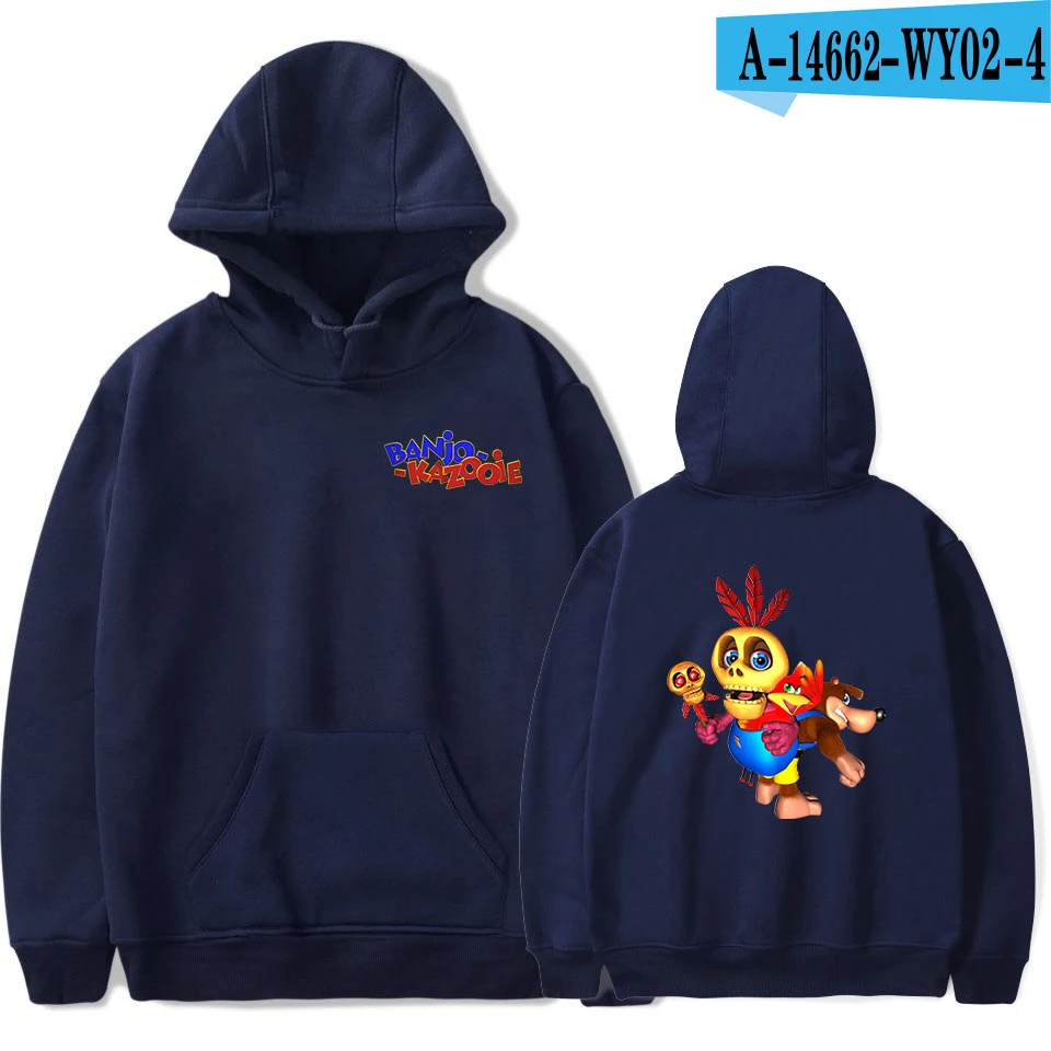 Новинка, Aikooki, Новое поступление, банджо, Kazooie, толстовки для мужчин/женщин, модные, повседневные, Харадзюку, аниме, худи, принт, банджо, Kazooie, мужские свитшоты - Цвет: Небесно-голубой