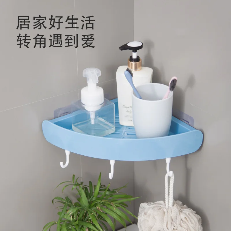 

Toilet Paper, Free Punched Bathroom Rack Kitchen Corner Bathroom Washed Storage Rack Water Draining Triangular Storage Shelf