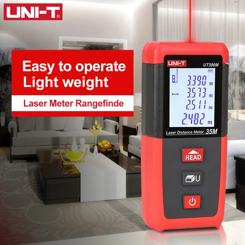 UNI-T UT390M Laser Distance Meter 35m Rangefinder Digital Trena a Laser Measure Tape Ruler Range Finder Building Tools