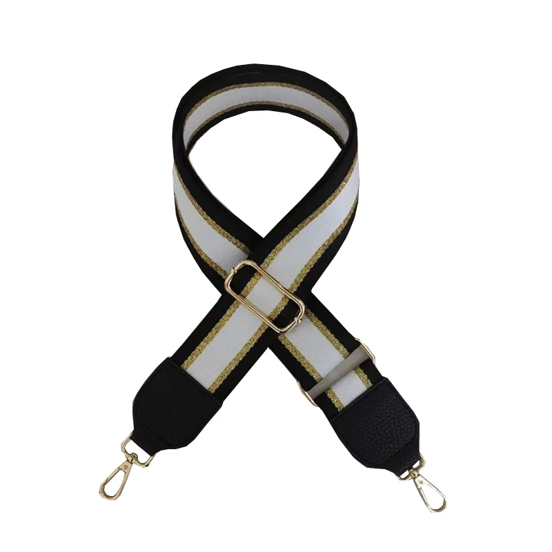 125cm Adjustable Cotton Strap Bag Belt White And Black 5cm Wide Shoulder Accessories Handles Handbag | Багаж и сумки