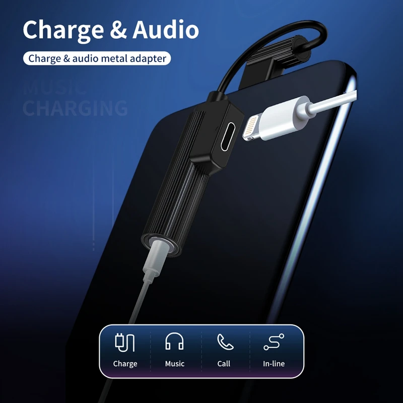ROCK Audio Aux адаптер для iPhone XS Max XR X 8 Plus разветвитель для освещения 3,5 мм разъем для наушников l-образный адаптер OTG
