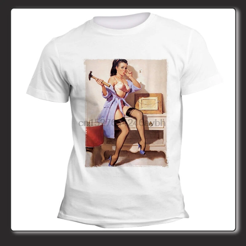 Футболка Uomo Donna 1290 Pin Up винтажная Сексуальная birra vespa 40 50 60 art005 |