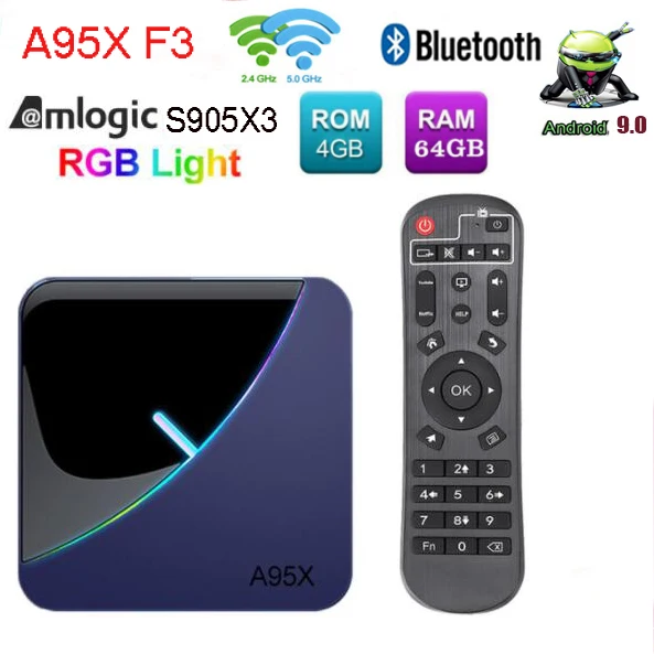 ТВ приставка A95X F3 Android 9 0 4 + 64/32/64 ГБ|ТВ-приставки и медиаплееры| |