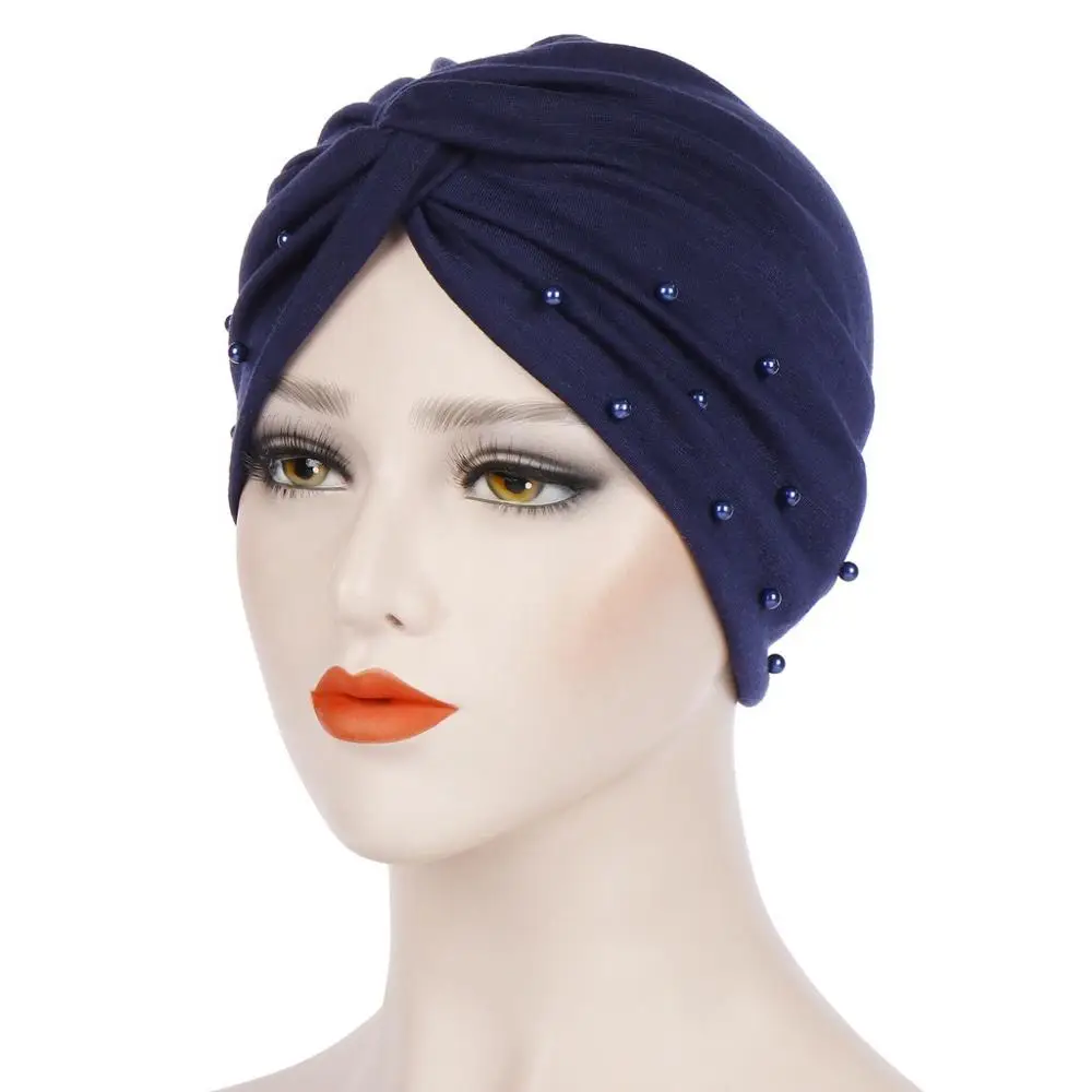 

Muslim women beading turban hijab caps islamic underscarf bonnet indian wrap head hat caps turbante mujer turban femme musulman