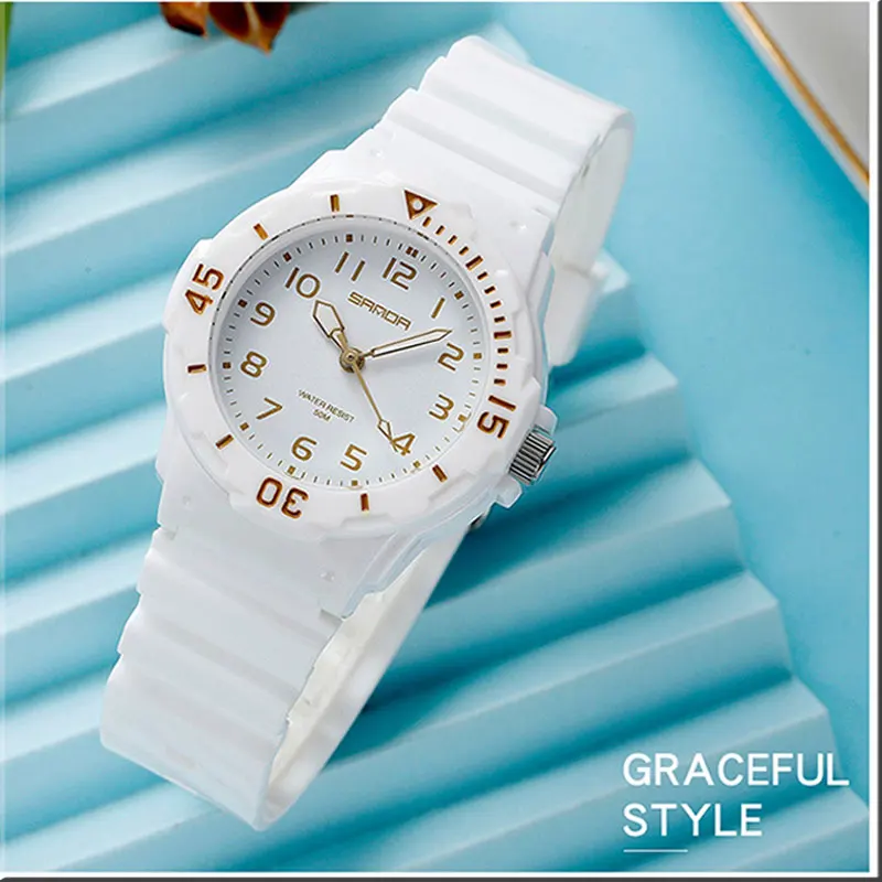 

Student Watches Resin Strap Students Watchwrist Waterproof Casual Women Watch Relogio Masculino Men Quartz Fashion Mens Clock