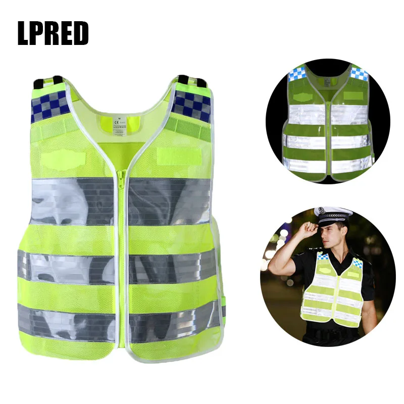 

Reflective Vest High visibility Safety Vest Breathable Mesh Workwear Short Style Work Driving Security clothing