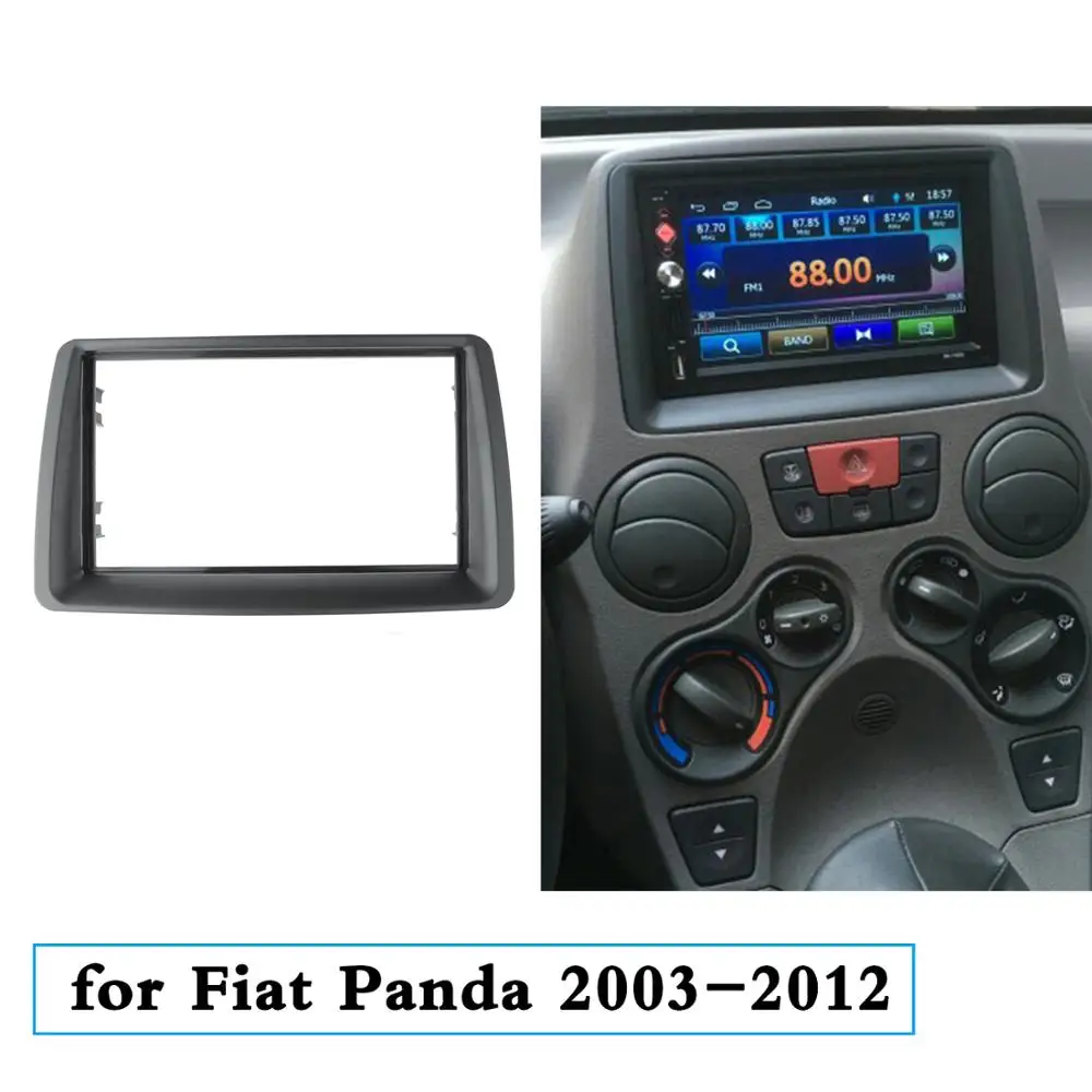 Двойной Din фасции для FIAT Panda 2003-2012 радио CD DVD стерео панель приборная панель Установка отделка наборы рамка пластина рамка