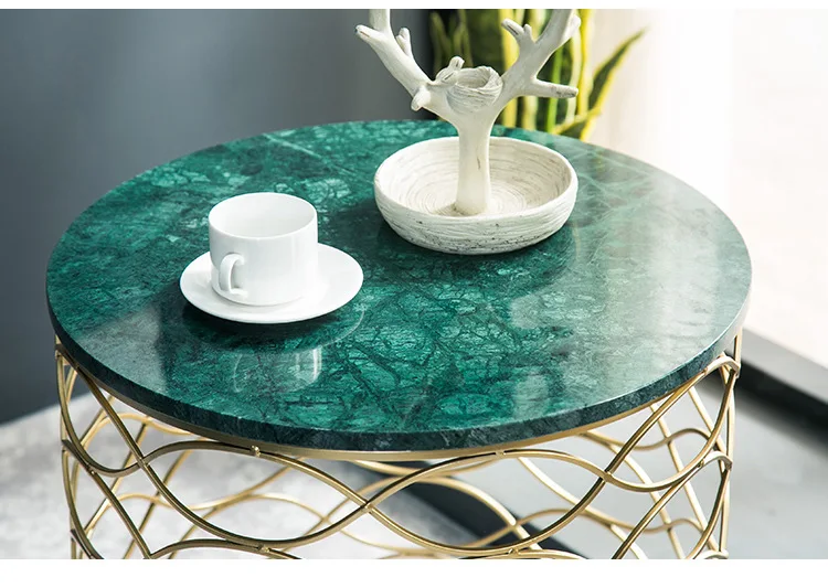 Ткацкий круглый креативный Золотой металлический мраморный журнальный столик для хранения тарелка поднос домашняя мебель для гостиной диван боковая тумбочка