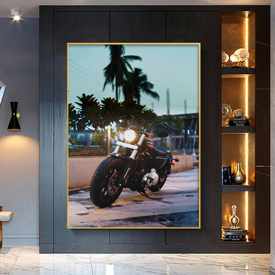 Harley Motors Плакаты HD картины локомотив мальчик спальня декоративные современная