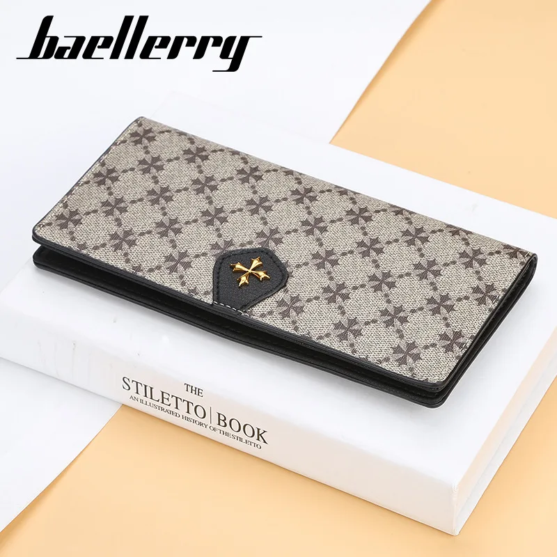 Baellerry Женский Длинный кошелек модный ультратонкий кошелек для карт новый стиль креативный кошелек с клевером| | | АлиЭкспресс