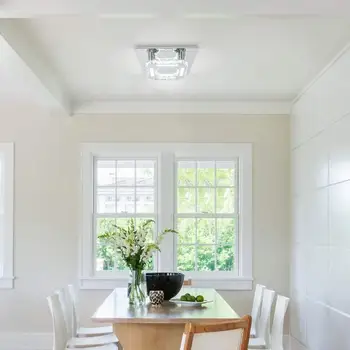 

Durable Square Crystal Lamp 90-260V Intelligent Drive Office Bedroom LED Ceiling Light Crystal Ceiling Light Illumination