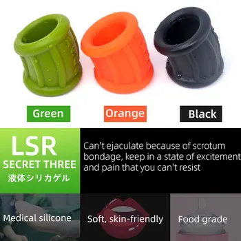 Silicon Cockring Sleeve For Penis Ball Stretcher Scrotum Bondage Testicle Sex Toys Men Cock Ring 30mm Penis Ring Underwear 3