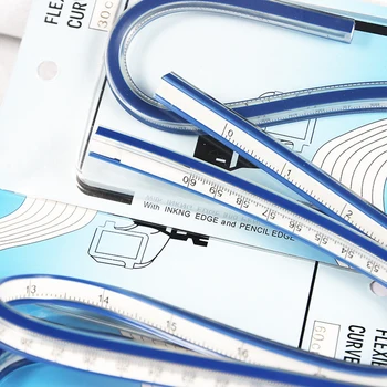 

30cm 40cm 50cm 60cm School Flectional Tailors Flexible Curve Ruler Drawing Tool Soft Easy Read Maths DIY Manual Office Measuring