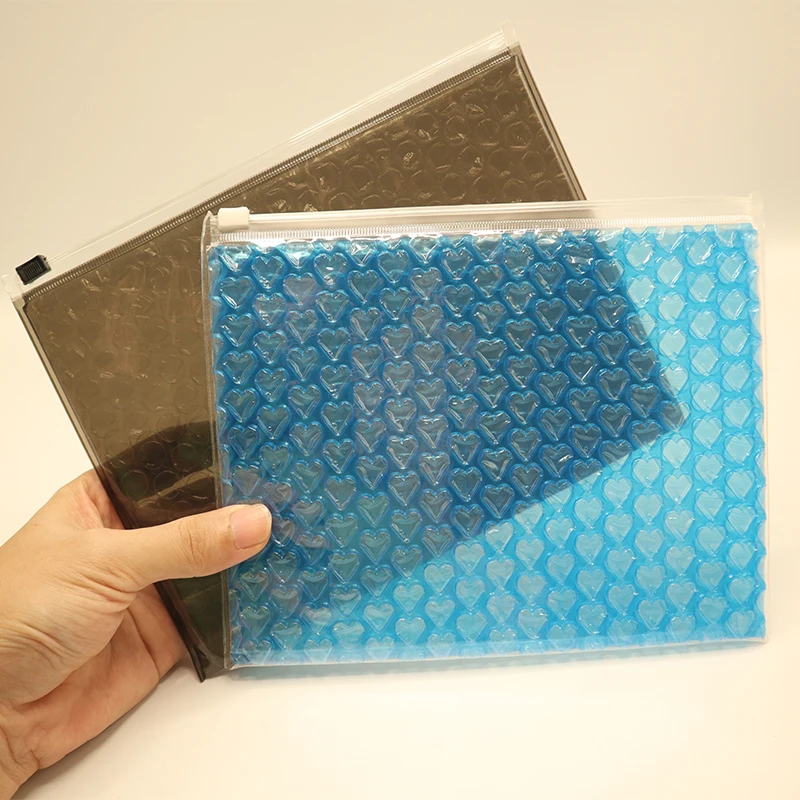 10pcs-zip-lock-cosmetic-bubble-bag-padded-mailer-zipper-gift-packaging-bag-reusable-transparent-pvc-color-zip-lock-bubble-bag