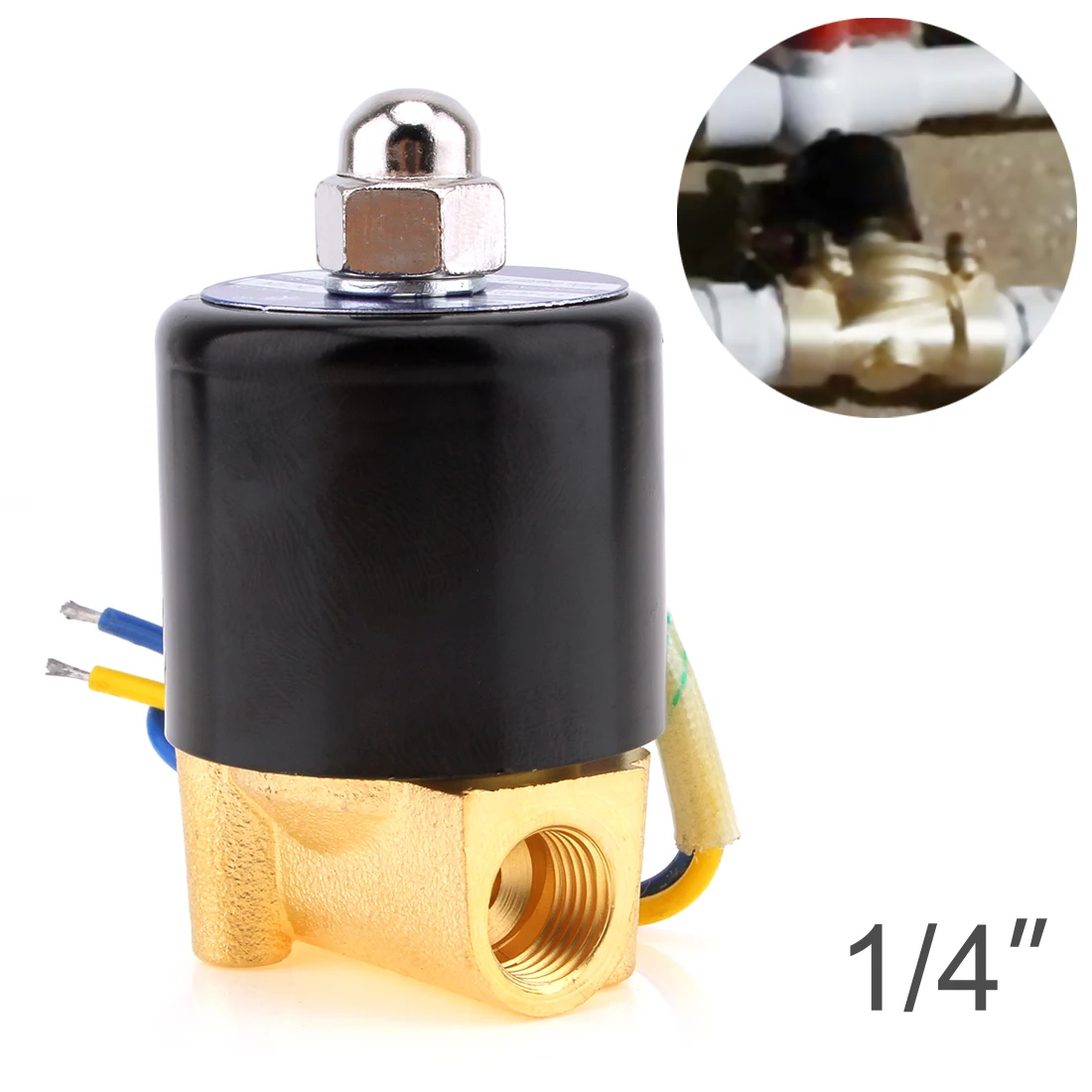 Solenoid Valve DC 12V 1/4" NPT N/C Brass Normally Closed Electric for Water Oil Air Diesel-Gas Fuels | Обустройство дома