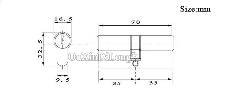 Brand New Super C Class 70mm European Mortise Door Lock Cylinder Security Anti-theft Door Lock Cylinder Lock Gall+ 5PCS Keys