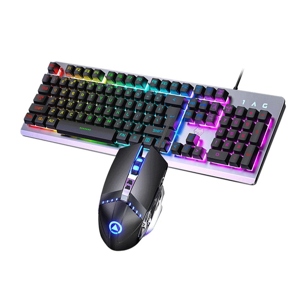 

Gaming keyboard Mouse Gamer Mechanical Keyboard Gamer 19-key Co-Attack Metal P RGB Breathing Backlight Metal Panel for PC
