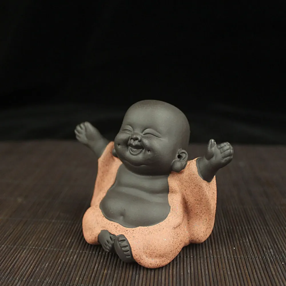 Керамическая статуя Будды Maitreya скульптура для чая ручная резка статуэтка