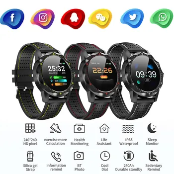 

AA PUDCOCO Bluetooth Smart Watch HeartRate Oxygen Blood Pressure Sport Fitness Tracker Sky1