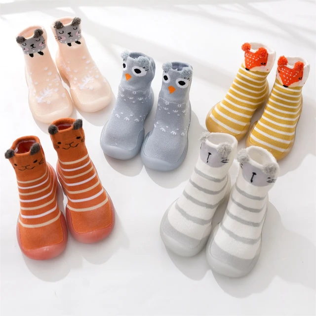 Zapatos de calcetín de goma antideslizantes para bebé, zapatos de calcetines  elásticos para bebé, primeros pasos