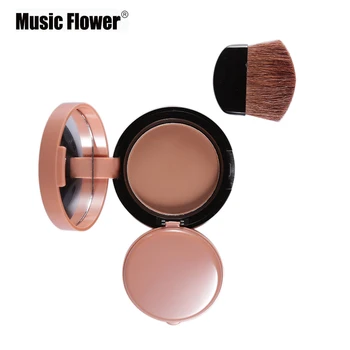 

Music Flower Face Contour Blusher Palette Makeup Long Lasting Blush Silky Powder Bronzer Cheek With Brush Kits