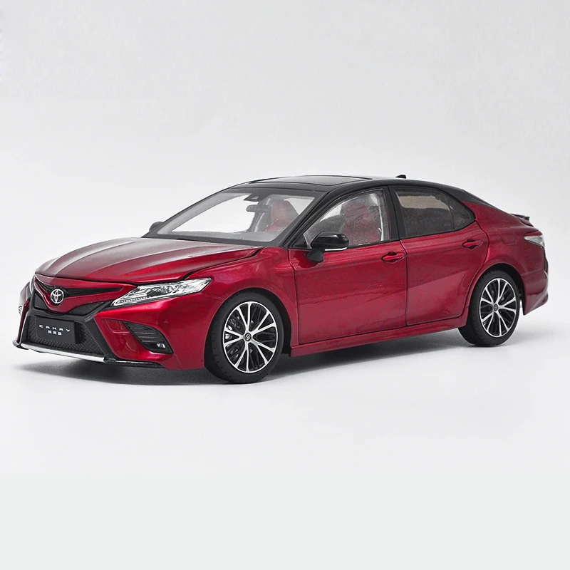1:18 Toyota 8th Camry литая под давлением Модель автомобиля игрушки Металлическая Модель автомобиля оригинальная коробка - Цвет: Sport version Red