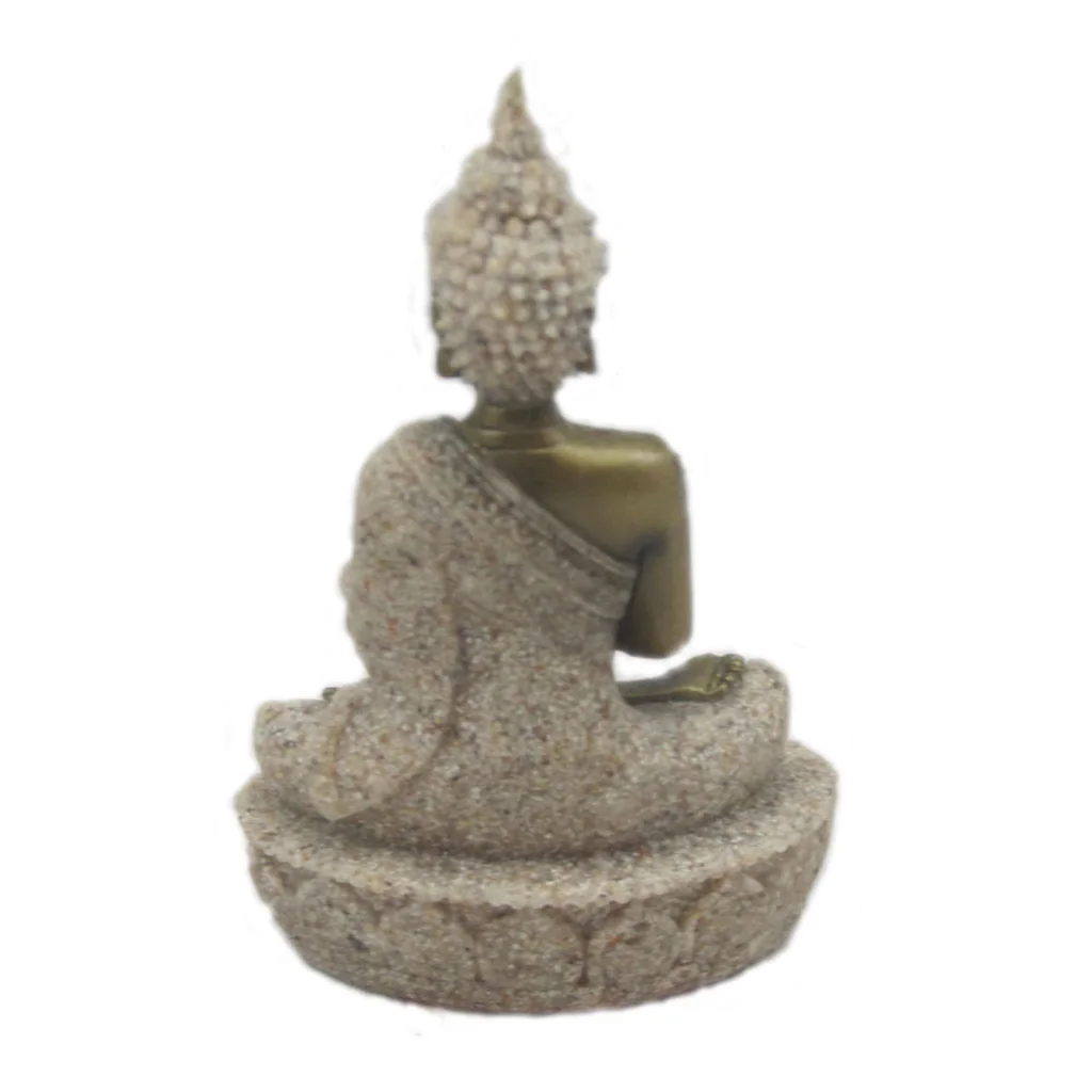 3 Pcs Sandstone Ganesha Buddha Statue Sculpture Handmade Figurine Seated Ganesh Buddha Buddhism Statue Buddha Handmade Figurine