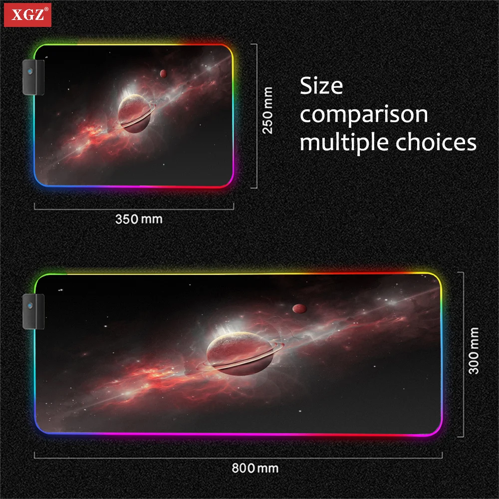 

Xgz Universe Star Mouse Pad Xxl Rgb Mouse Pad Pink Led Gamer Game Accessories Play Pad Backlight Slipmat Computer Desk Pad CN