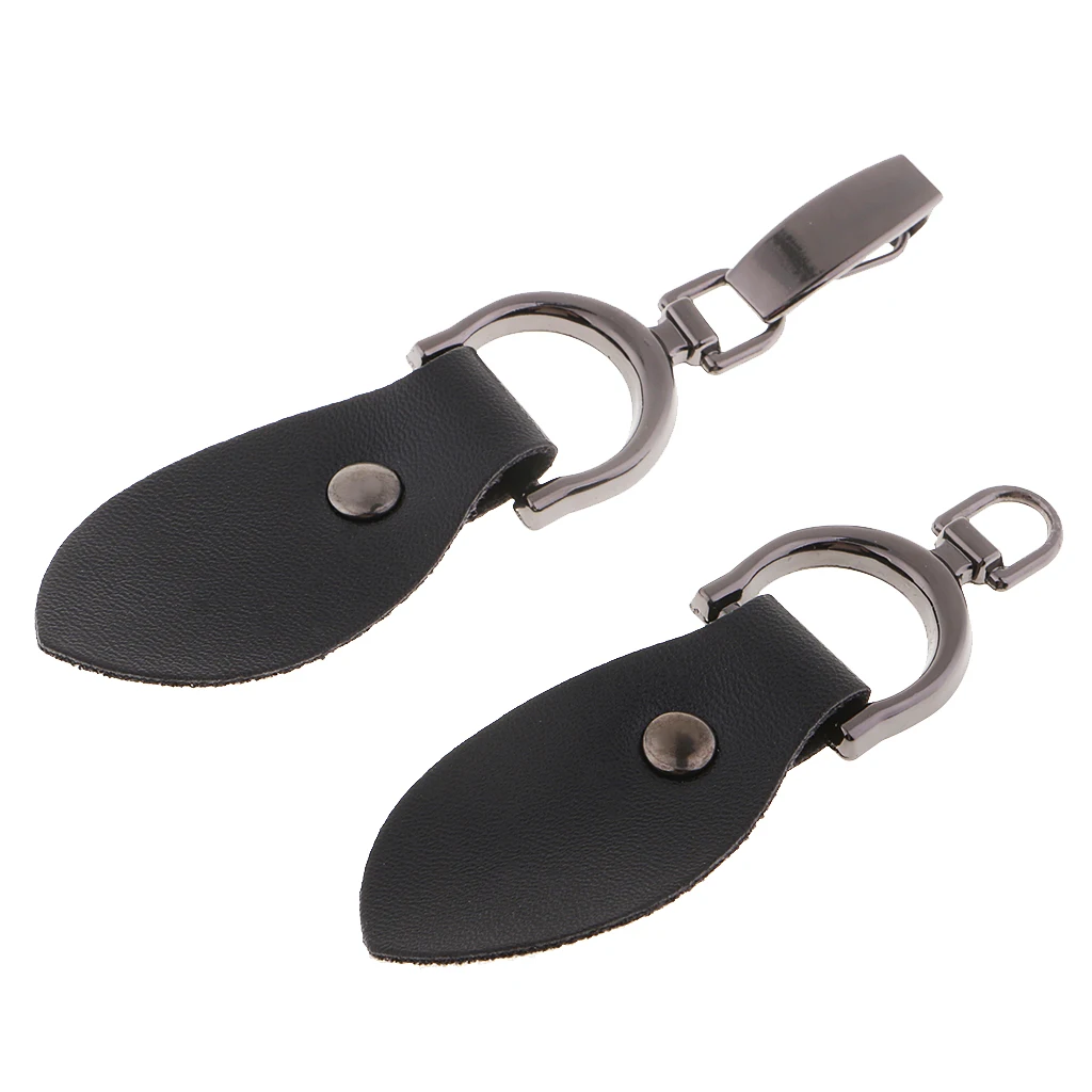 1 Pair Leather Horn Toggle Buttons Trench Duffle Coat Fastener