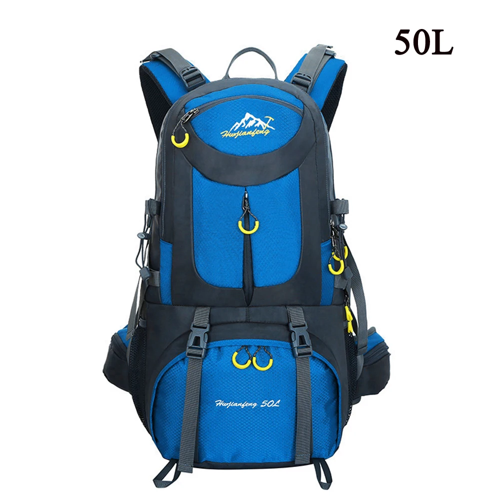 Водонепроницаемый скалолазания рюкзак 40L/50L/60LOutdoor спортивная сумка путешествия рюкзак Кемпинг Пеший Туризм рюкзак Для женщин походная сумка - Цвет: Lake blue 50L